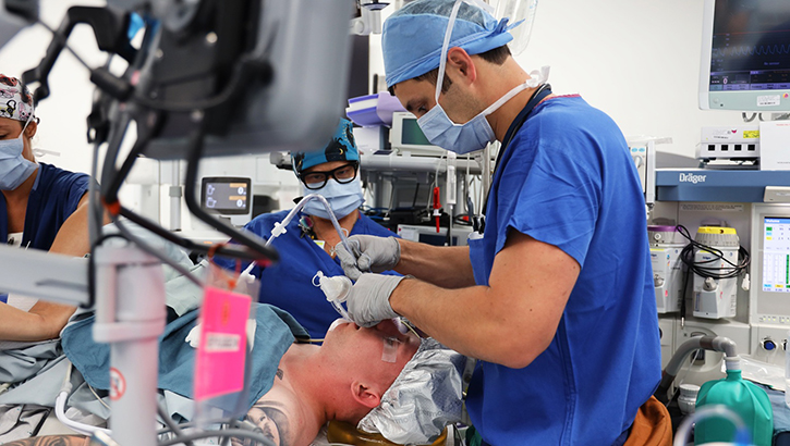 The Maxillofacial Restoration Program team at NMCSD is meticulously rebuilding faces and jaws destroyed by trauma, disease, or congenital defects.