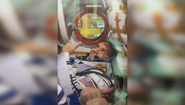 Close-up of an astronaut