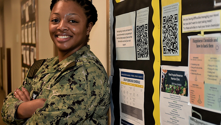 When Naval Hospital Bremerton’s Diversity Council sent out a request asking staff members what Black History Month meant to them, U.S. Navy Hospital Corpsman 3rd Class Anaya Taylor knew she had to share. (Photo by Douglas H Stutz, NHB/NMRTC Bremerton public affairs officer)