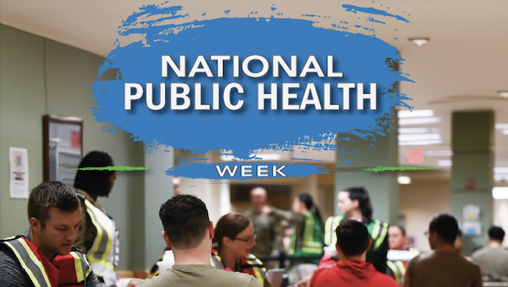 military personnel celebrating National Public Health Week