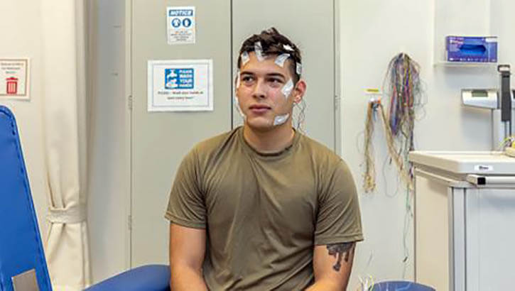 Military personnel during a doctors appointment