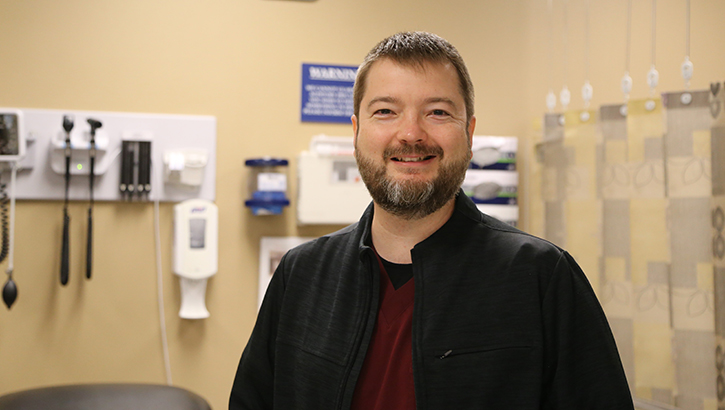 Dr. Dustin Schleif, a physician in the Urgent Care Clinic at Naval Health Clinic Lemoore uses his rural care experience in his current role at Naval Health Clinic Lemoore. (Courtesy Photo)