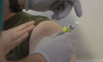 Person getting vaccinated
