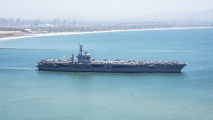 Image of USS Nimitz. Click to open a larger version of the image.