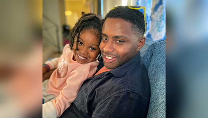U.S. Army 2nd Lt. Harvey Harper and his daughter, Niyah, who was integral to the development of the Harper Innovative Safety Suture Kit. (Photo by U.S. Army 2nd Lt. Harvey Harper)