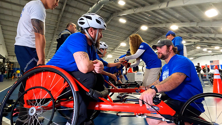 Recovering service members, veterans, and staff participate in the Air Force Wounded Warrior Northeast Warrior CARE Event 