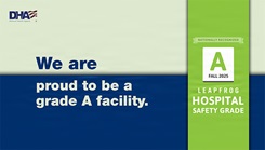 Infographic that says "We are proud to be a grade A facility"
