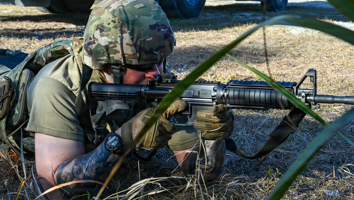 Image of U.S. Air Force medics assigned to the 31st Combat Air Base Squadron participate in training at Tyndall Air Force Base.
