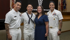 A deep-rooted family tradition in Navy medicine gained another chapter recently at the graduation of the Navy Medicine Training Support Command’s Hospital Corpsman Basic Course Class 190-25.