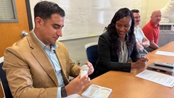 Munson Army Health Center leaders visited The University of Kansas Health System June 24 to observe firsthand how the health system’s Military Training Program helps sustain readiness of military healthcare professionals in the region.