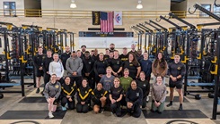 Soldiers and leaders from the Maneuver Center of Excellence posing for a group photo