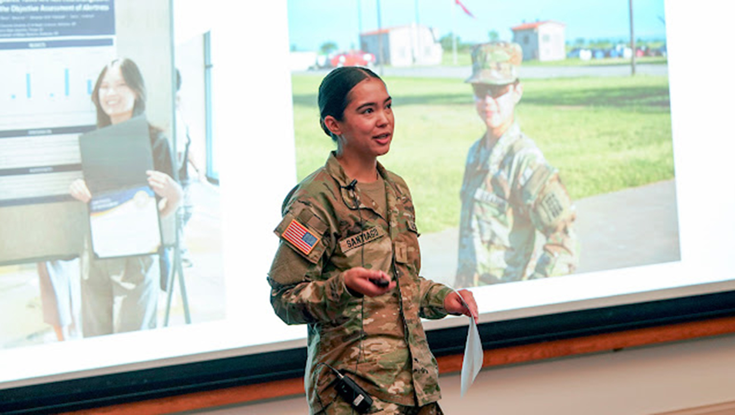Service member presenting
