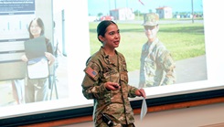 Service member presenting