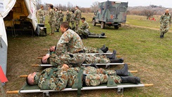 providing Role 1 medical training to soldiers from the North Macedonia armed forces