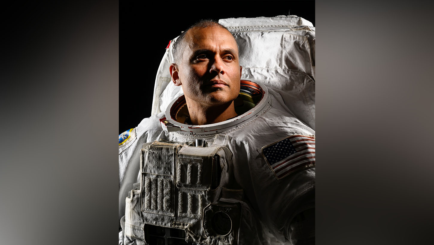 An official NASA portrait of Expedition 75 Astronaut Anil Menon
