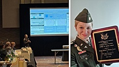 Maj. Alisha Bloom, Co-Chief, Specialty Behavioral Health Lane from Madigan's Behavioral Health Service Line (BHSL), was presented the American Psychological Association's Division 19 (Military Psychology Division) Arthur W. Melton Award
