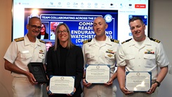 Command Readiness Endurance and Watchstanding (CREW) team, led by Naval Health Research Center’s (NHRC) Principal Investigator Dr. Rachel Markwald, receives 2025 Dr. Delores M. Etter Award in the category of Teams Collaborating Across the Department of Navy.