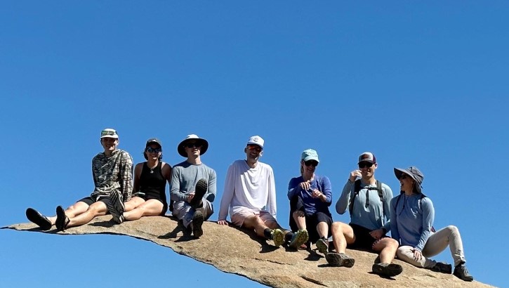 NMCSD Dermatology residents at Potato Chip Rock for a team building exercise.