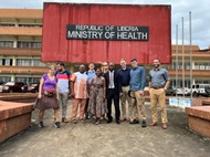 NMCSD Infectious Disease (ID) fellows outside the Ministry of Health in Liberia, West Africa. 