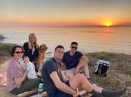 NMCSD Pediatric enjoy the sunset at Sunset Cliffs during a team building exercise in LaJolla, CA.