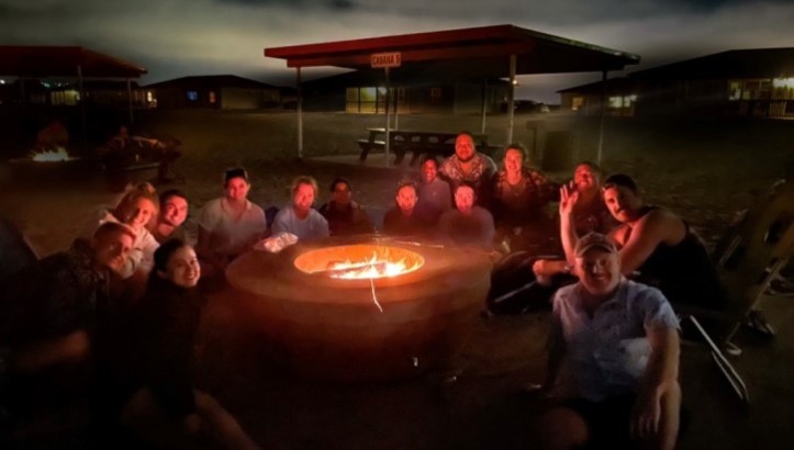 NMCSD Psychiatry residents introduce rotating Sub-Interns to Breakers Beach and bonfires on the beach in San Diego.