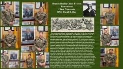 A display for Navy Hospital Corpsman 2nd Class David R. Ray