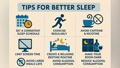 Infographic that includes tips for better sleep