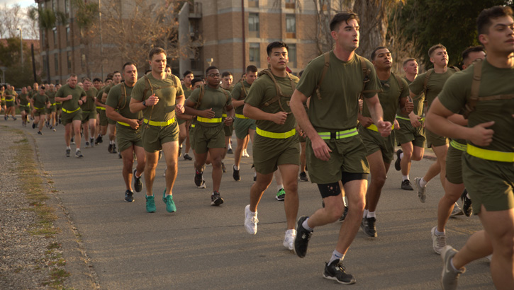 Marines running