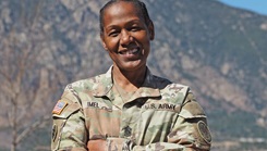 Sgt. Maj. Zoey Imel posing for a photo