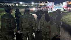 Fort Stewart-Hunter Army Airfield Emergency Medical Services Chief Jim Ochoa briefs Winn Army Community Hospital medical personnel