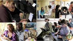 collage of the services offered to women