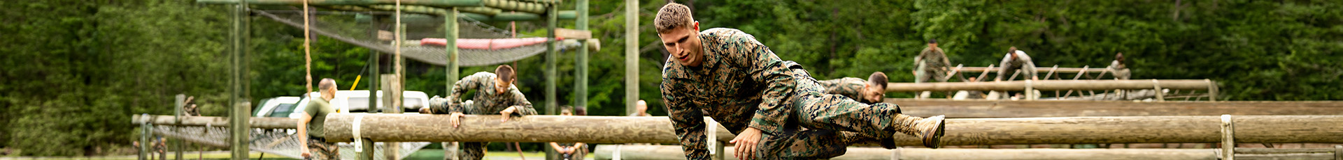 U.S. Marine Corps 1st Lt. Jordan Holland, a Communication Strategy and Operations officer with III Marine Expeditionary Force, takes part in the obstacle course as part of the 2026 Communication Strategy and Operations Training and Leadership Development Summit at Marine Corps Base Quantico, Virginia, Aug. 4, 2026. TLDS incorporated the O-course to enhance physical fitness, strengthen team building skills, and provide leadership opportunities in high-stress environments. (U.S. Marine Corps photo by Lance Cpl. Elijua Guel)