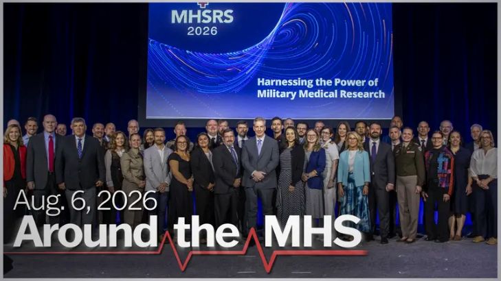 Assistant Secretary of War for Health Affairs Keith Bass with MHS team members at the 2026 Military Health System Research Symposium.