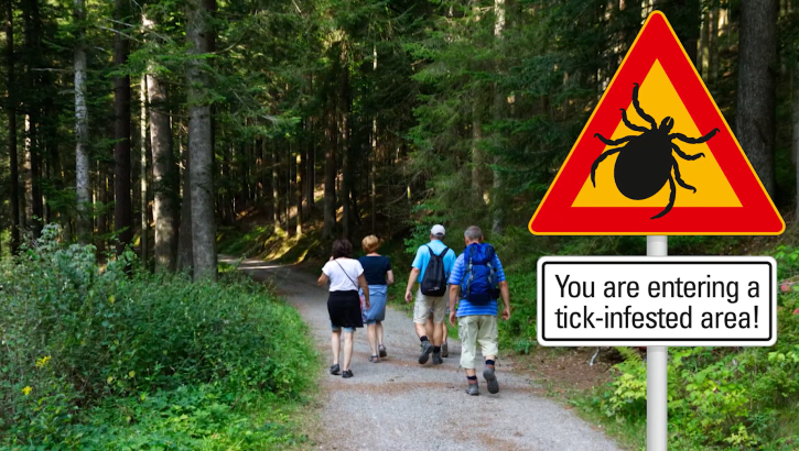Danger-Walking into Tick Infested Area