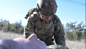 Link to Video: Military personnel competing in a competition