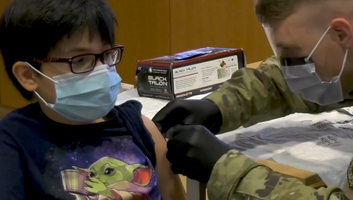 Child getting an immunization