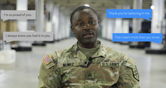 Link to Video: U.S. Army Sgt. Andre Nunez, Signal Support Systems Specialist, 74th Troop Command, District of Columbia National Guard, discusses the importance of persistence and finding purpose.