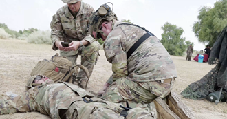 Link to Video: U.S. and Indian Army medical personnel conduct bilateral casualty care and evacuation training during Yudh Abhyas 2026 at Mahajan Field Firing Range, Rajasthan, India, Sept. 14, 2026.